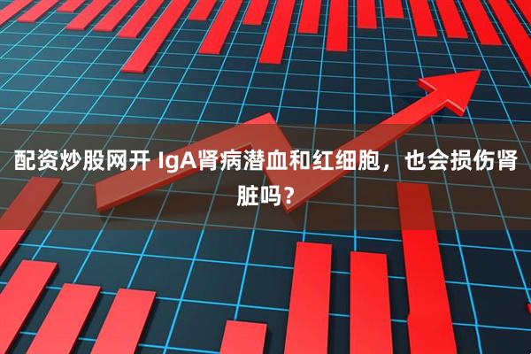 配资炒股网开 IgA肾病潜血和红细胞，也会损伤肾脏吗？