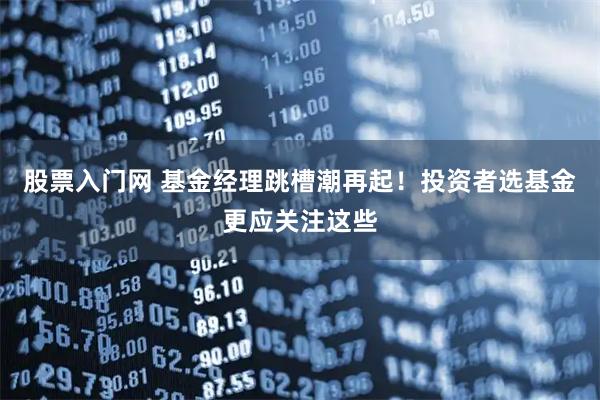 股票入门网 基金经理跳槽潮再起！投资者选基金更应关注这些